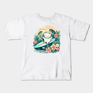 Lucky Cat Surf Paradise Kids T-Shirt